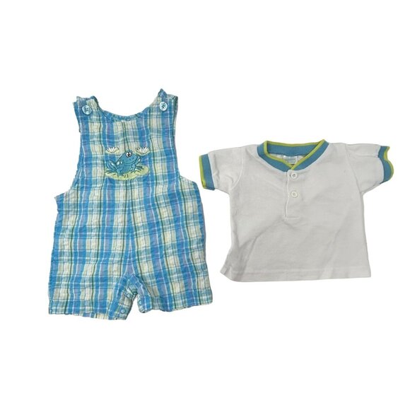 Baby Boy's - Bibbed Shorts & Shirt, Romper, Shorts & Body‎ Suit - Size 3-6 M - Picture 4 of 13
